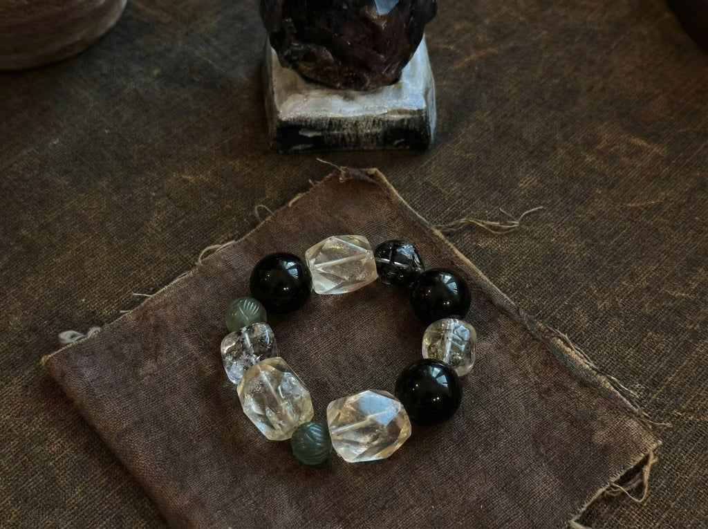 Polished Clear Quartz Bracelet | Prism Axis