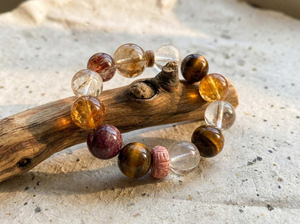Clear Quartz Bracelet for Focus | Sap Deposit