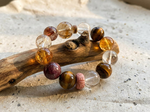 Clear Quartz Bracelet for Focus | Sap Deposit