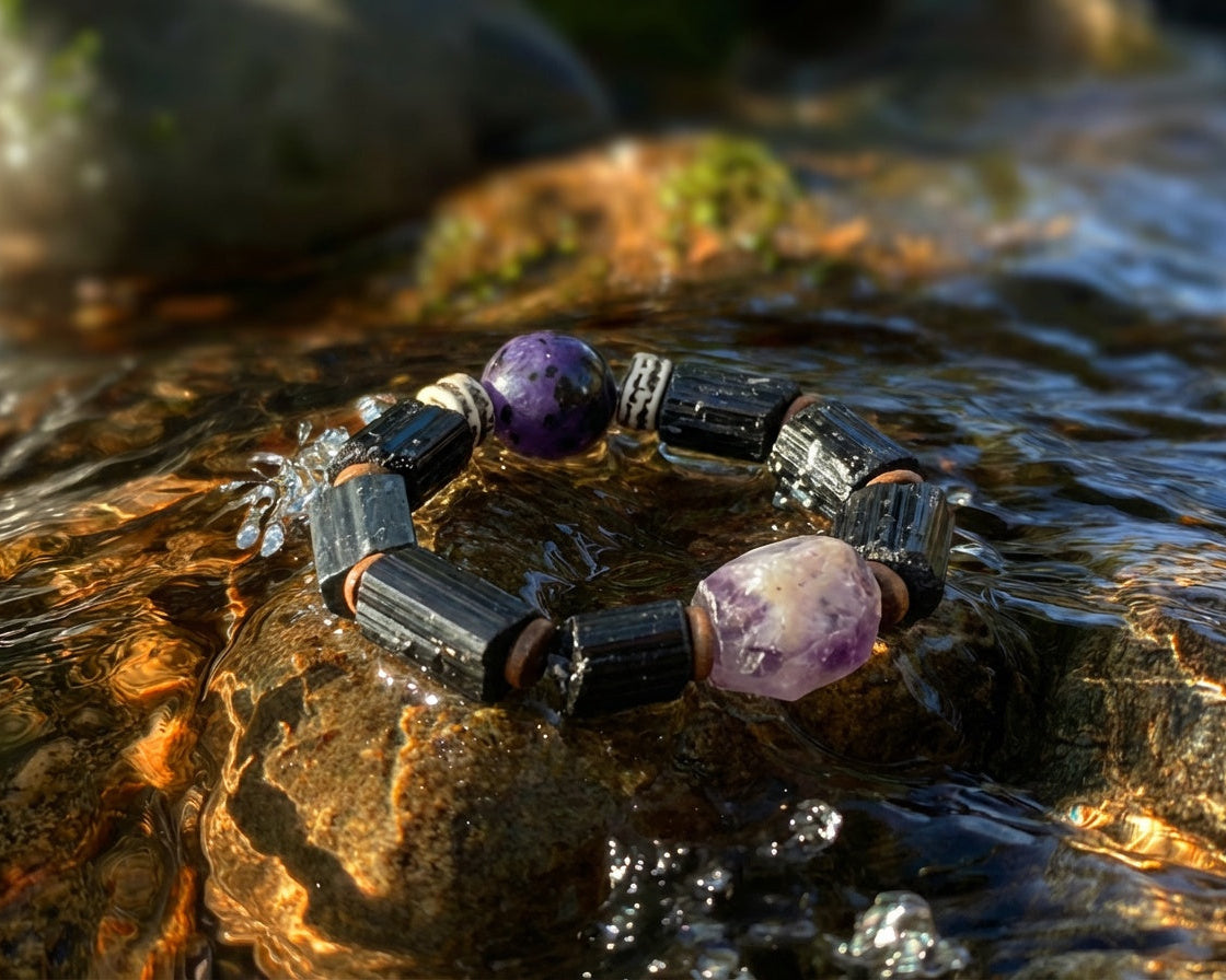 Beaded Black Tourmaline Bracelet | Night Vein