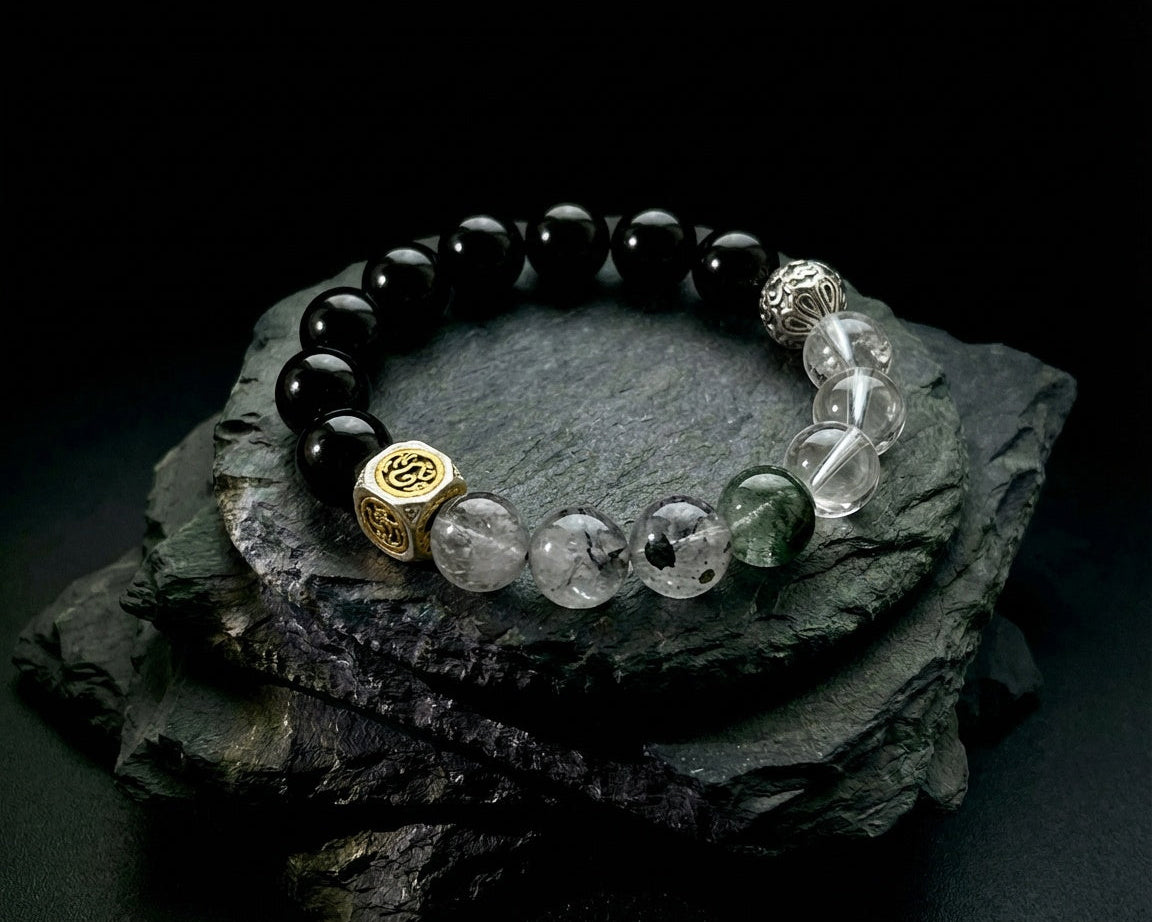 Men's Obsidian Bracelet | Black Warrior