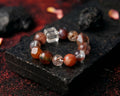 Red Agate and Clear Quartz Bracelet | Ember Strata