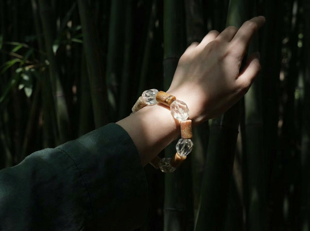 Clear Quartz and Jasper Bracelet | Stone Archive