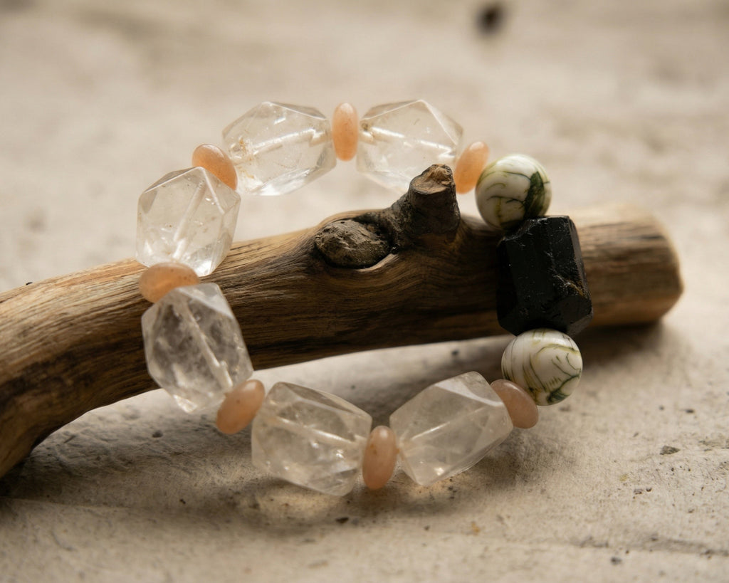Raw Clear Quartz Bracelet | Veil of Dawn