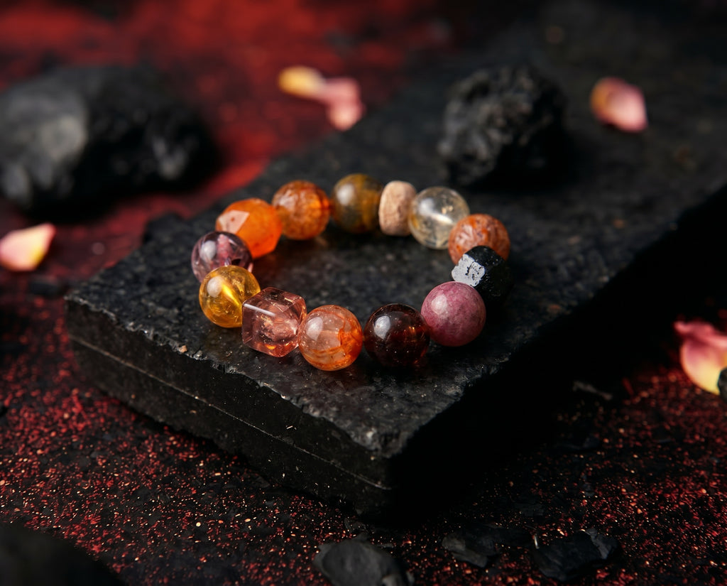 Carnelian and Garnet Bracelet | Ember Resin