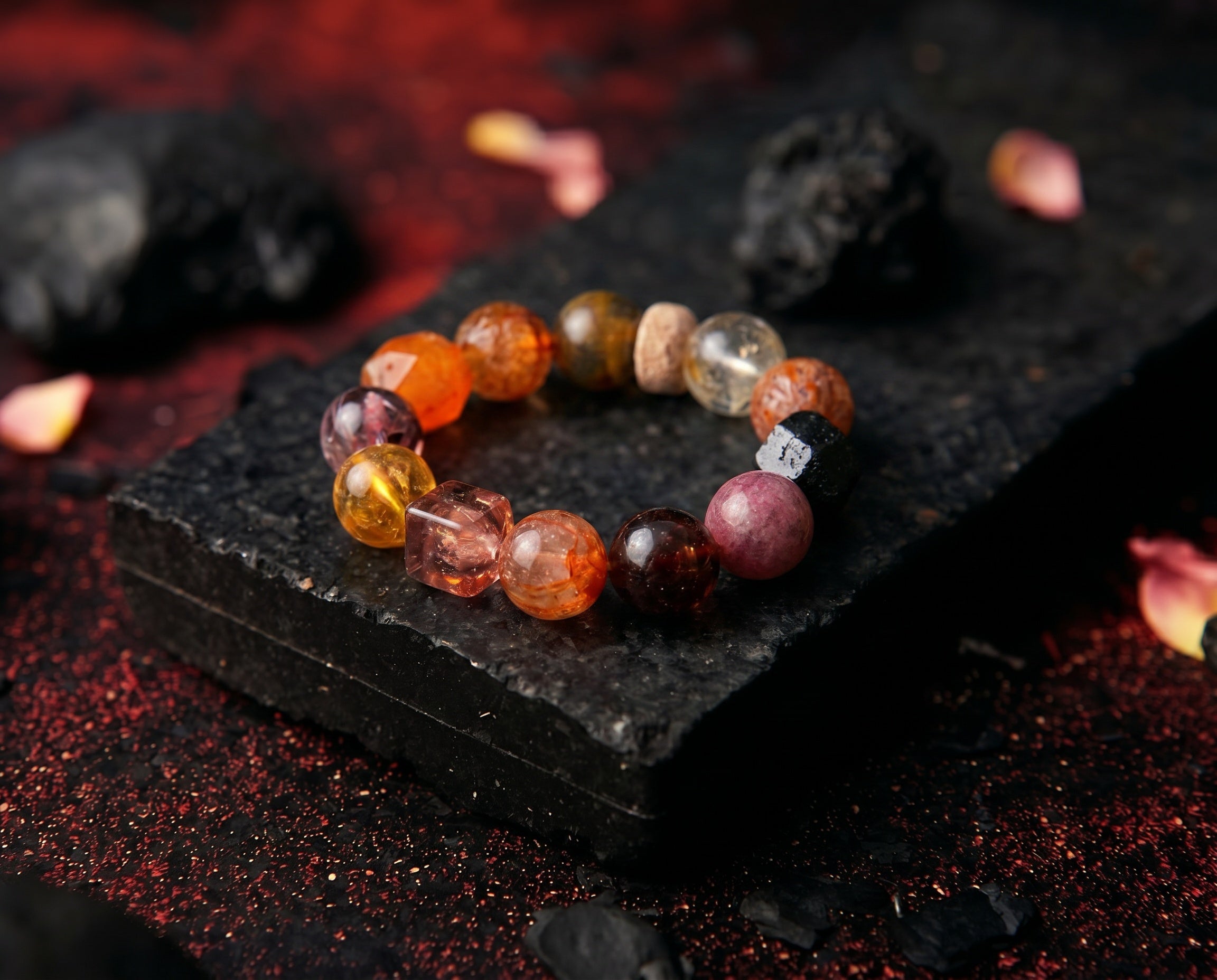 Carnelian and Garnet Bracelet | Ember Resin