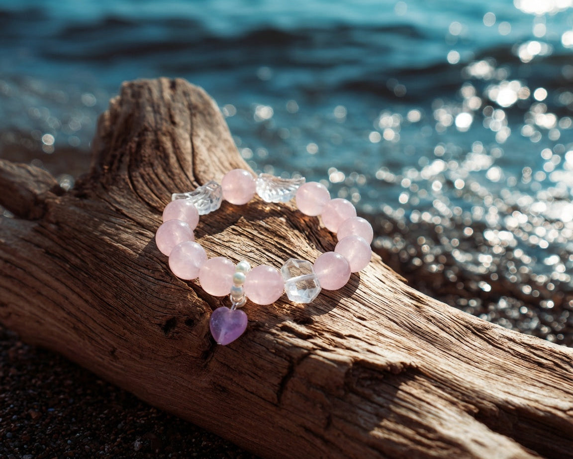 Rose Quartz Bracelet for Love | Petal Oath